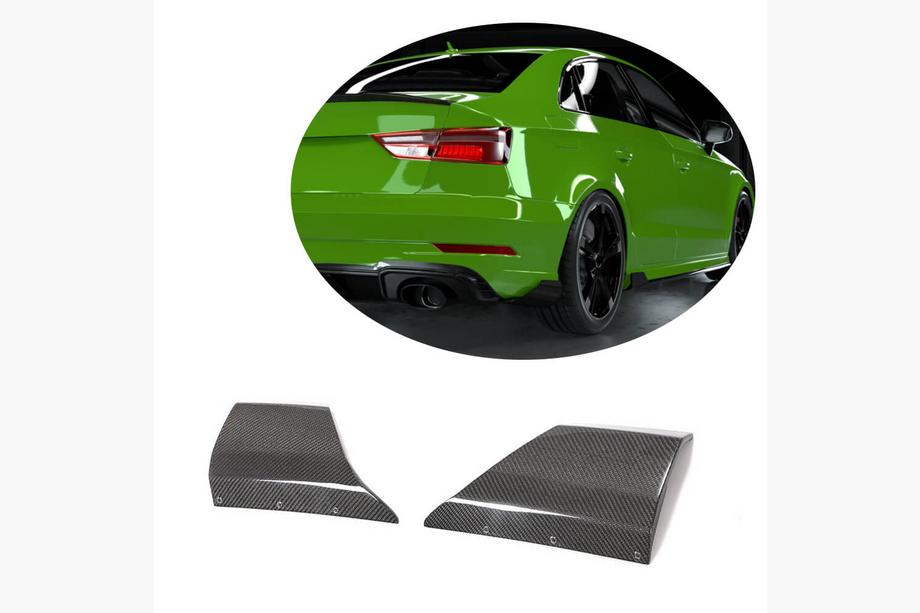 Audi A3 2012-2020 Flaps de pare-chocs arrière (pour RS3 Sedan 2017-2019, Carbone) Image