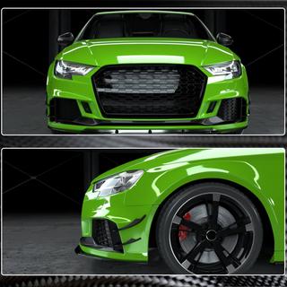 Lame de pare-chocs avant V2 (pour RS3 Sedan 2017-2020, Carbone) photo 4