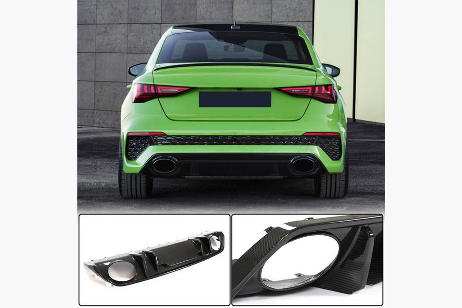 Audi A3 2020- Diffuseur de pare-chocs arrière (pour RS Sedan, carbone) Image