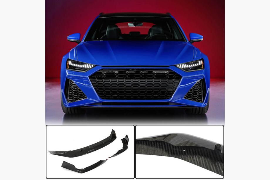 Audi A6 C8 2018–2025 Lame de Pare-chocs Avant (pour RS6, Carbone) Image