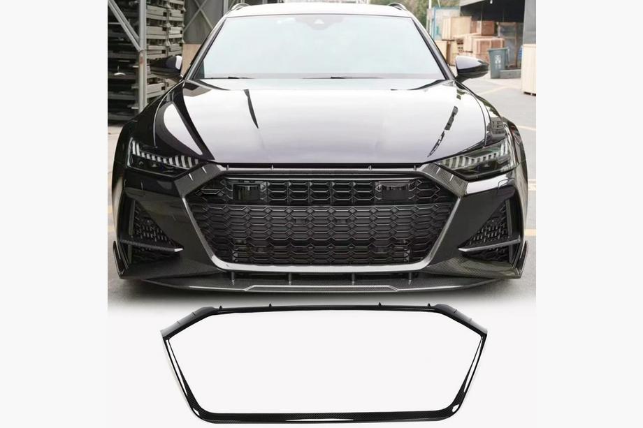 Audi A6 C8 2018–2025 Encadrement de calandre (pour RS6, carbone) Image