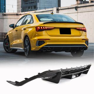 Diffuseur de pare-chocs arrière V1 (pour S-Line Sedan 2020-2023, Carbone) photo 1