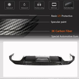 Diffuseur de pare-chocs arrière V1 (pour S-Line Sedan 2020-2023, Carbone) photo 3