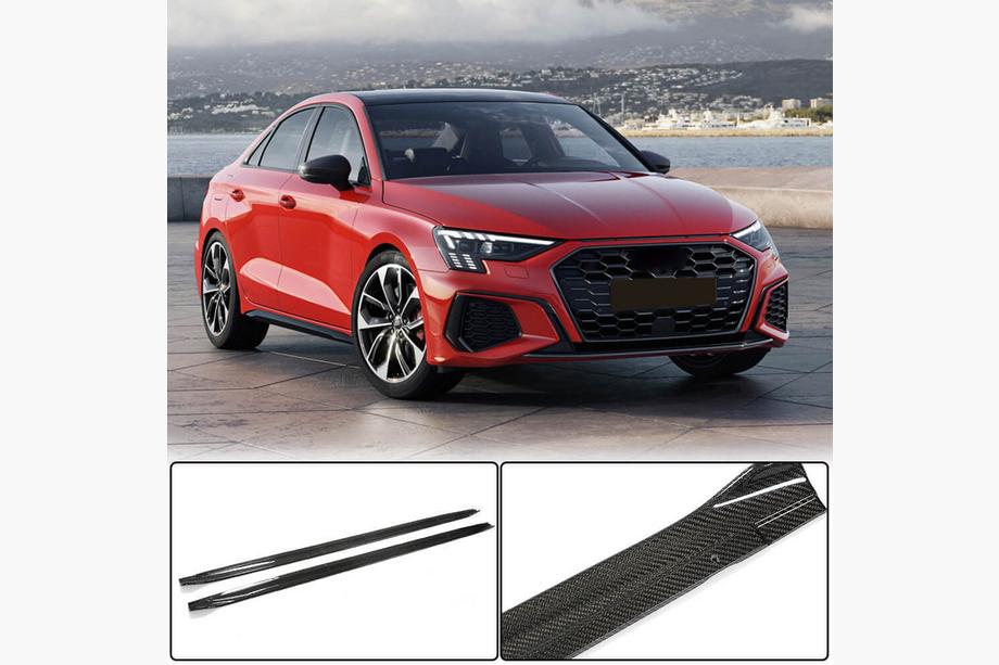 Audi A3 2020- Bas de caisse (pour S3 Sedan, carbone) Image