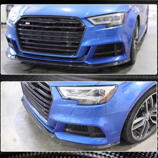 Lame de pare-chocs avant Lip V5 (pour S-Line Sedan 2017-2020, Carbone) Audi A3 2012-2020 photo 4