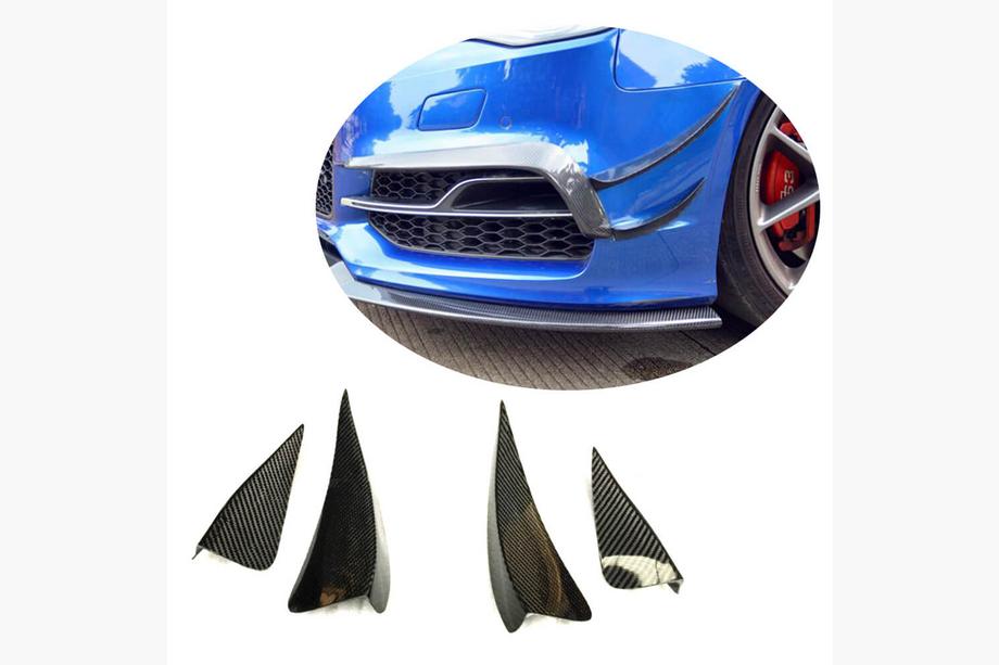 Audi A3 2012-2020 Lame de pare-chocs avant (pour S-Line Sedan 2012-2016, carbone) Image