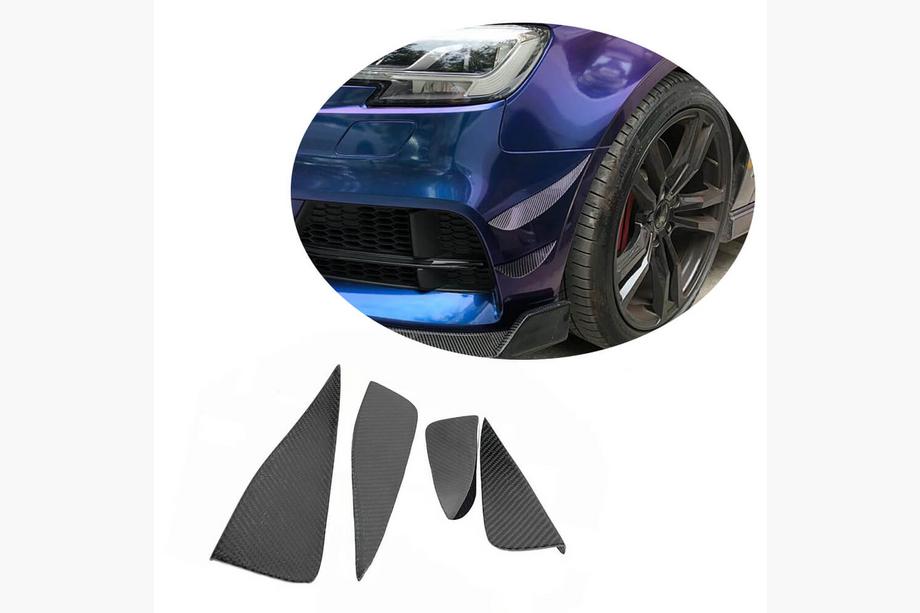 Audi A3 2012-2020 Lame de pare-chocs avant (pour S-Line Sedan 2017-2020, Carbone) Image