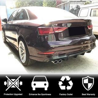 Diffuseur de pare-chocs arrière V5 (pour S-Line Sedan 2017-2020, Carbone) Audi A3 2012-2020 photo 2