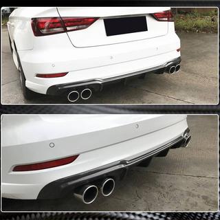Diffuseur de pare-chocs arrière V5 (pour S-Line Sedan 2017-2020, Carbone) Audi A3 2012-2020 photo 4