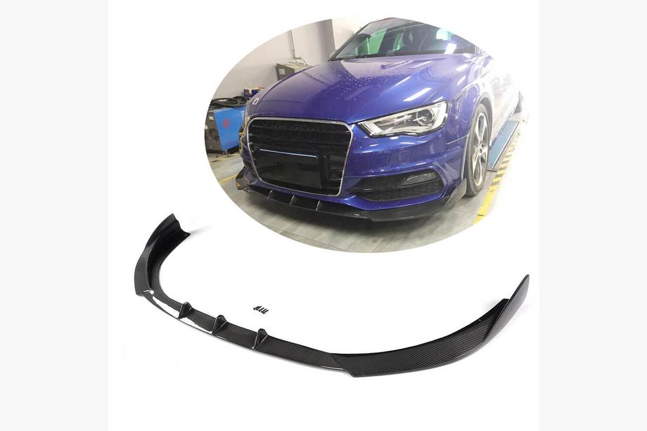 Audi A3 2012-2020 Lame avant V1 pour S-Line 2012-2016 HB, Carbone Image