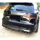 Audi A3 2012-2020 Diffuseur de Pare-chocs Arrière V1 (pour S-Line HB 2012-2016, Carbone) photo 3