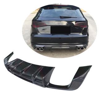 Diffuseur de Pare-chocs Arrière V1 (pour S-Line HB 2012-2016, Carbone) Audi A3 2012-2020 photo 1