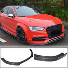 Audi A3 2012-2020 Lame de pare-chocs avant Lip V3 (pour S-Line Sedan 2012-2016, Carbone) photo 1