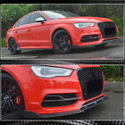 Audi A3 2012-2020 Lame de pare-chocs avant Lip V3 (pour S-Line Sedan 2012-2016, Carbone) photo 4