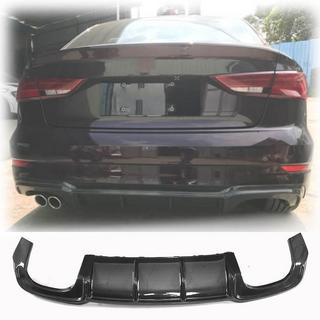 Diffuseur de pare-chocs arrière V4 (pour S-Line Sedan 2017-2020, Carbone) Audi A3 2012-2020 photo 1