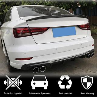 Diffuseur de pare-chocs arrière V4 (pour S-Line Sedan 2017-2020, Carbone) Audi A3 2012-2020 photo 2