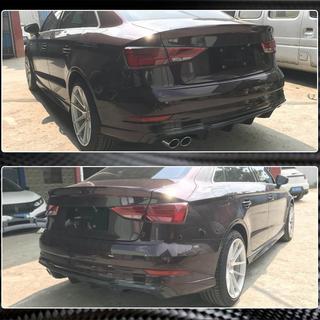 Diffuseur de pare-chocs arrière V4 (pour S-Line Sedan 2017-2020, Carbone) Audi A3 2012-2020 photo 4