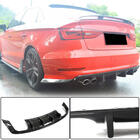 Audi A3 2012-2020 Diffuseur de pare-chocs arrière V3 (pour S-Line Sedan 2012-2016, Carbone) photo 1
