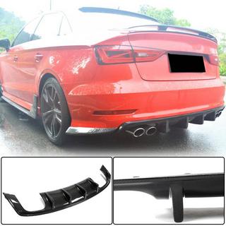 Diffuseur de pare-chocs arrière V3 (pour S-Line Sedan 2012-2016, Carbone) Audi A3 2012-2020 photo 1