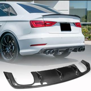 Diffuseur arrière V2 (pour S-Line Sedan 2012-2016, Carbone) Audi A3 2012-2020 photo 1