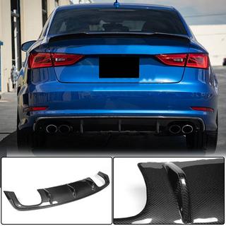 Diffuseur arrière V2 (pour S-Line Sedan 2012-2016, Carbone) Audi A3 2012-2020 photo 2
