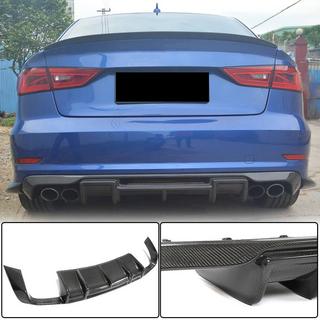 Diffuseur de pare-chocs arrière V1 (pour S-Line Sedan 2012-2016, Carbone) Audi A3 2012-2020 photo 1