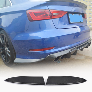 Flaps de pare-chocs arrière Flap (pour S-Line Sedan 2012-2016, Carbone) Audi A3 2012-2020 photo 1