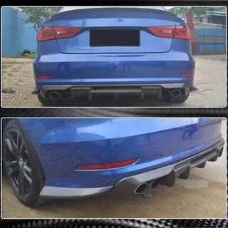 Flaps de pare-chocs arrière Flap (pour S-Line Sedan 2012-2016, Carbone) Audi A3 2012-2020 photo 3