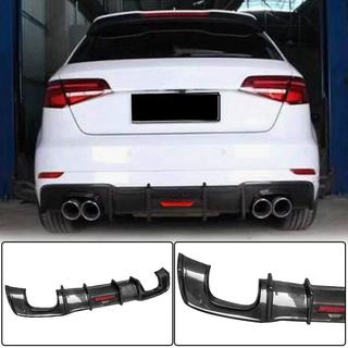 Diffuseur de Pare-chocs Arrière V1 pour S-Line HB 2017-2020, Carbone Audi A3 2012-2020 photo 1