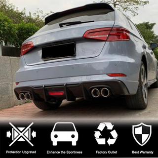 Diffuseur de Pare-chocs Arrière V1 pour S-Line HB 2017-2020, Carbone Audi A3 2012-2020 photo 2