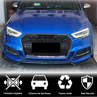 Lame de pare-chocs avant Lip V4 (pour S-Line Sedan 2017-2020, Carbone) Audi A3 2012-2020 photo 2