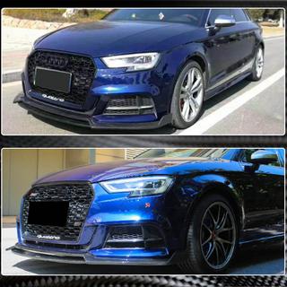 Lame de pare-chocs avant Lip V4 (pour S-Line Sedan 2017-2020, Carbone) Audi A3 2012-2020 photo 3