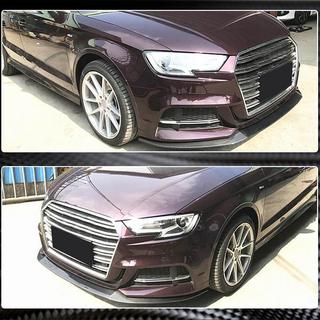 Lame de pare-chocs avant Lip V3 (pour S-Line Sedan 2017-2020, Carbone) Audi A3 2012-2020 photo 4