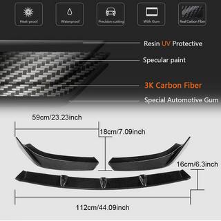 Lame de pare-chocs avant Lip V2 (pour S-Line Sedan 2017-2020, Carbone) Audi A3 2012-2020 photo 4