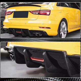 Diffuseur de pare-chocs arrière V3 pour S-Line Sedan 2017-2020 (Carbone) Audi A3 2012-2020 photo 3
