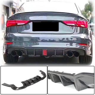 Diffuseur de pare-chocs arrière V2 (pour S-Line Sedan 2017-2020, Carbone) Audi A3 2012-2020 photo 1