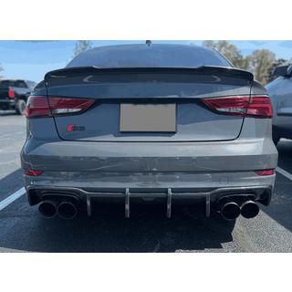 Diffuseur de pare-chocs arrière V1 (pour S-Line Sedan 2017-2020, Carbone) Audi A3 2012-2020 photo 3