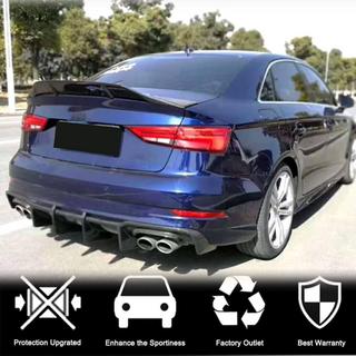 Diffuseur de pare-chocs arrière V1 (pour S-Line Sedan 2017-2020, Carbone) Audi A3 2012-2020 photo 4