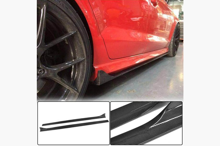 Audi A3 2012-2020 Bas de caisse V2 (pour S-Line Sedan, Carbone) Image