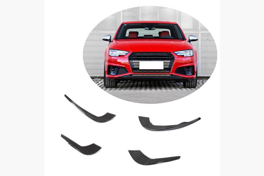 Audi A4 B9 2015-2024 Lame de pare-chocs avant V3 (pour S-Line Sedan 2015-2019, Carbone) Image