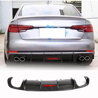 Diffuseur de pare-chocs arrière V1 (pour S-Line Sedan 2015-2019, Carbone) photo 1