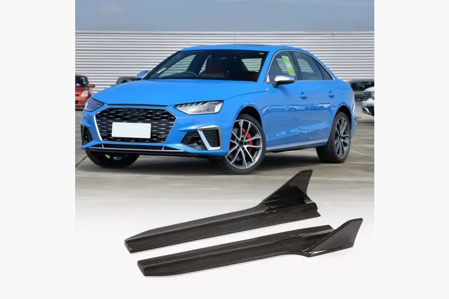 Extensions de bas de caisse (pour S-Line Sedan 2019-2024, Carbone) photo 1