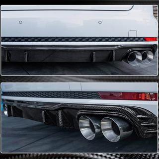 Diffuseur de pare-chocs arrière V2 (pour S-Line Sedan 2015-2019, Carbone) photo 4