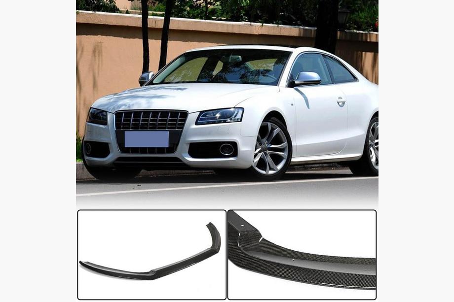 Audi A5 2007-2015 Lame de Pare-chocs Avant (pour S-Line Coupe 2007-2011, Carbone) Image