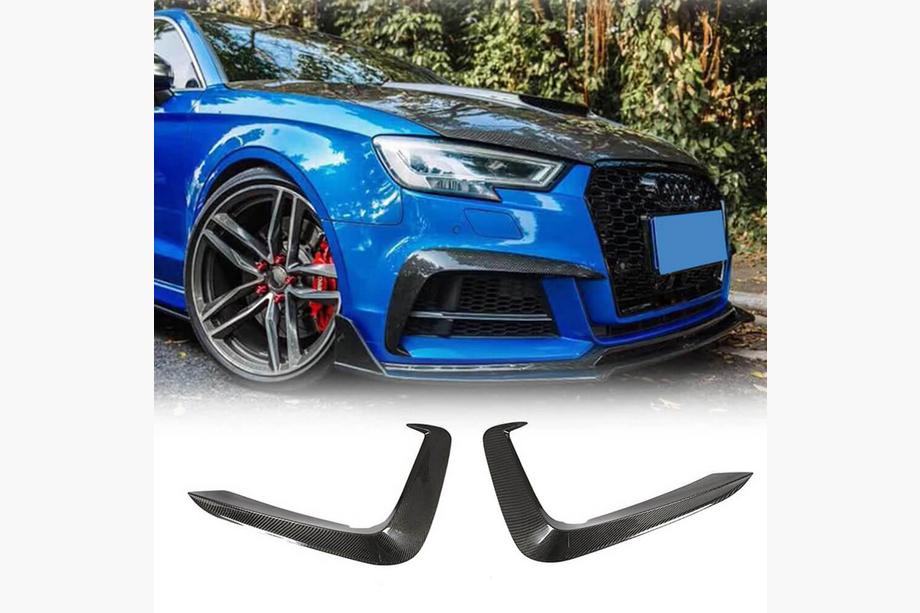 Audi A5 2016-2025 Extensions de pare-chocs avant Flap V1 (pour S-Line 2016-2020, Carbone) Image