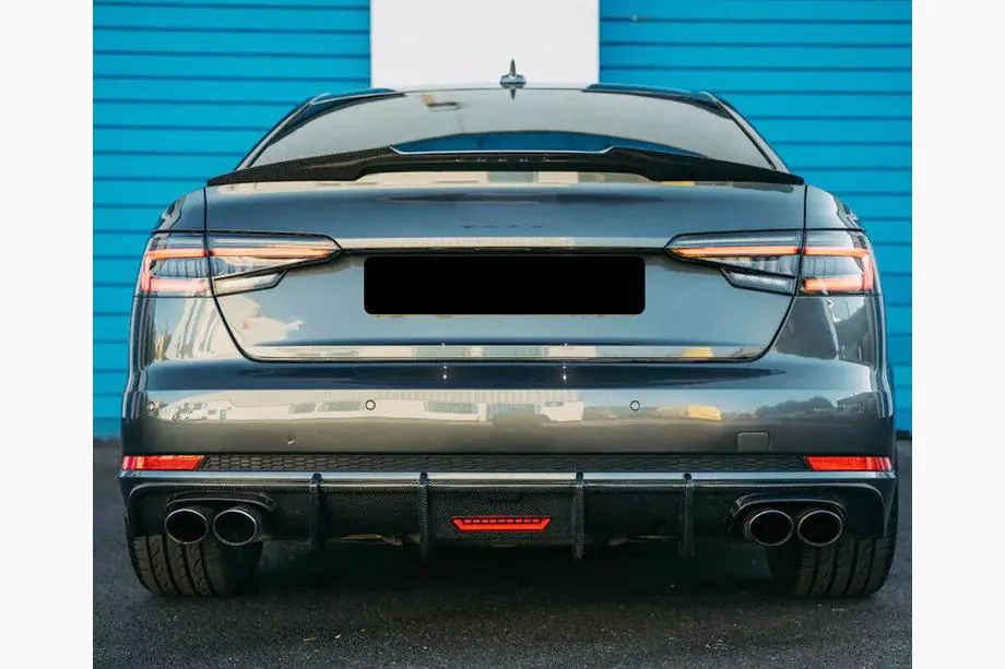 Audi A5 2016-2025 Diffuseur de Pare-chocs Arrière V1 (pour S-Line 2016-2020, Carbone) Photo 7