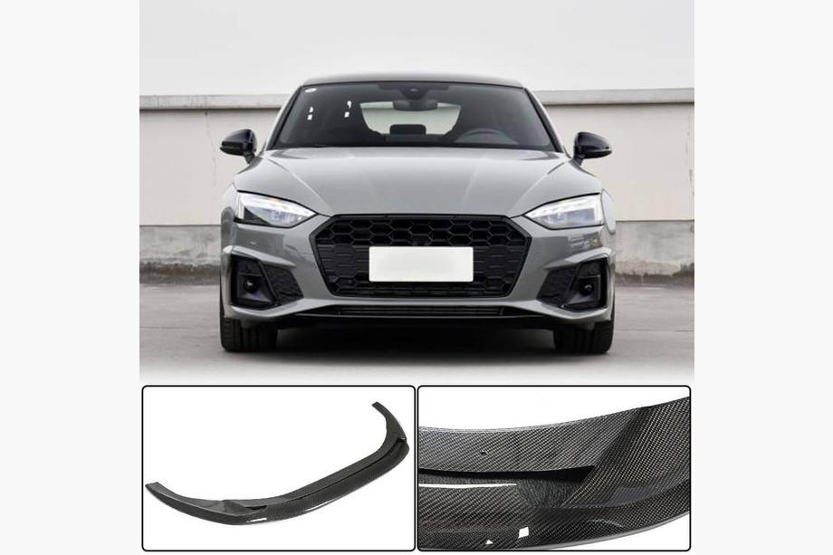 Audi A5 2016-2025 Lame de Pare-chocs Avant Lip V3 (pour S-Line 2021-2025, Carbone) Image