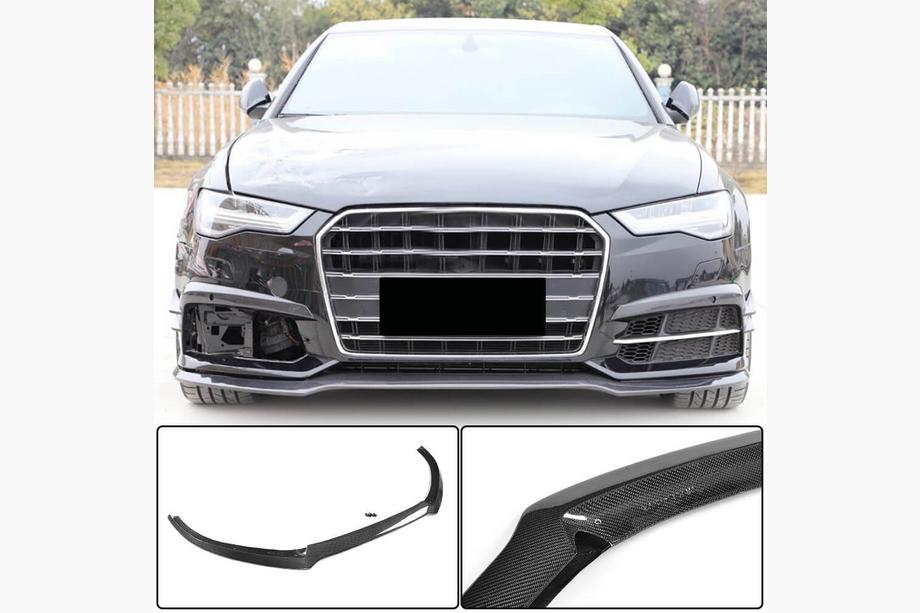Audi A6 C7 2011-2017 Lame Avant Pare-chocs Carbone V3 pour S-Line 2014-2018 Image
