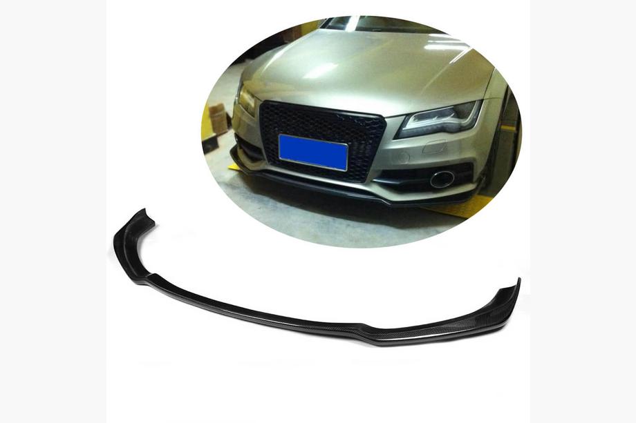 Audi A7 2010-2018 Lame avant V1 pour pare-chocs (S-Line, 2010-2014, Carbone) Image