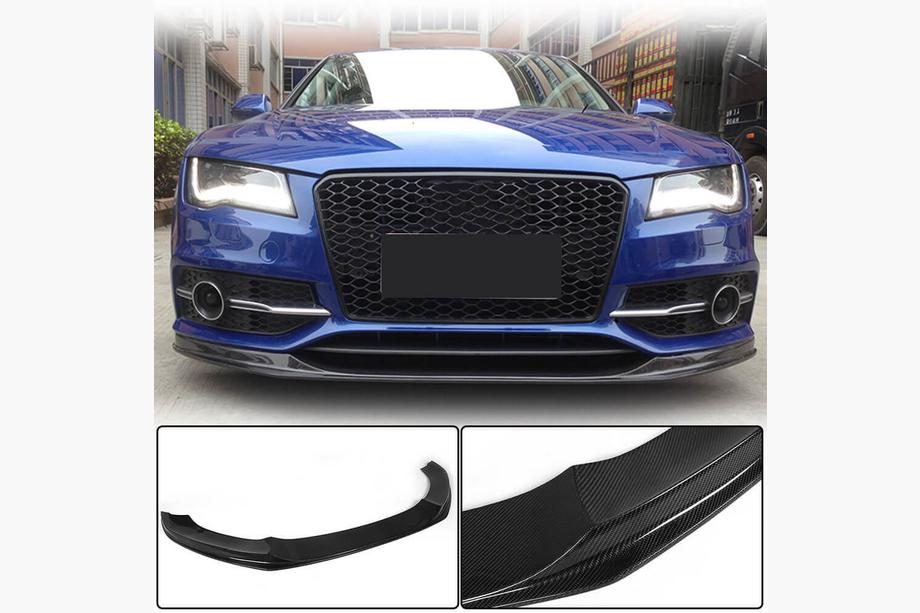 Audi A7 2010-2018 Lame de Pare-chocs Avant Lip V2 (pour S-Line 2010-2014, Carbone) Image